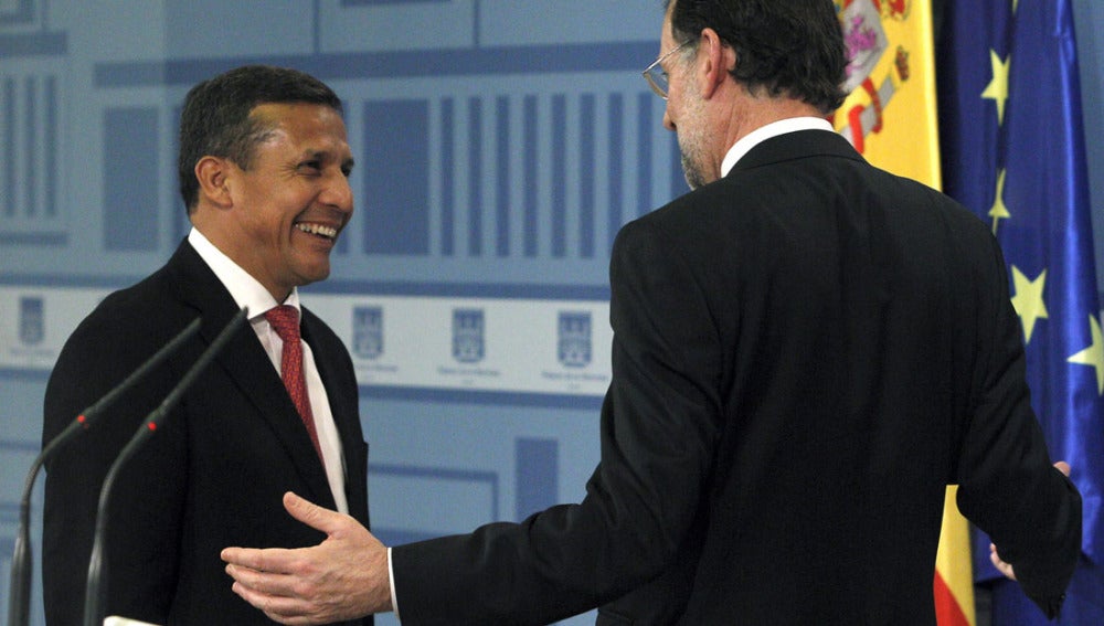 Ollanta Humala junto a Mariano Rajoy