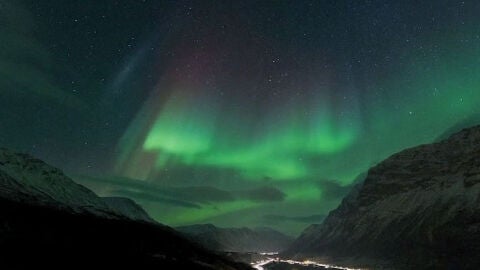 Imagen de una aurora boreal
