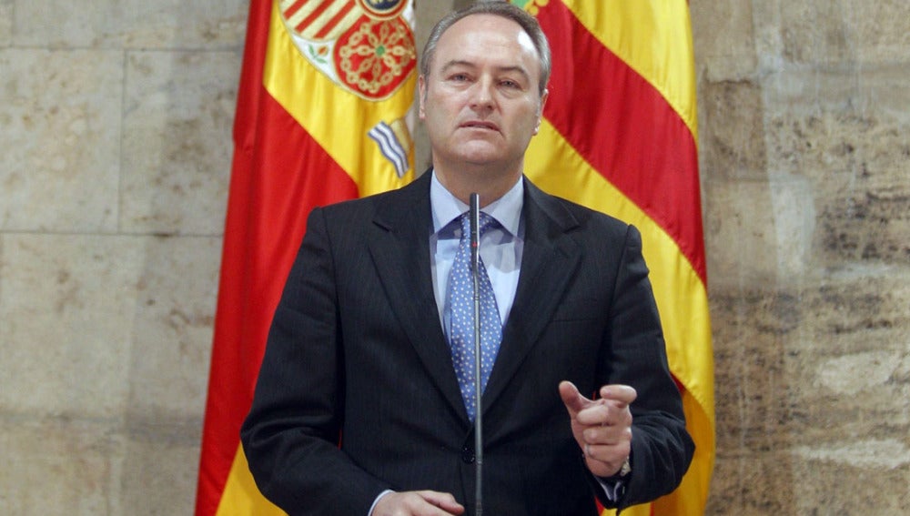 Alberto Fabra durante la rueda de prensa