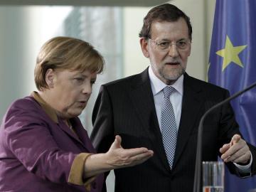 Mariano Rajoy y Angela Merkel