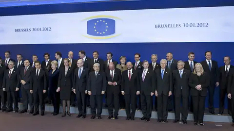 Los líderes de la Unión Europea posan en la tradicional foto Los líderes de la Unión Europea posan en la tradicional foto