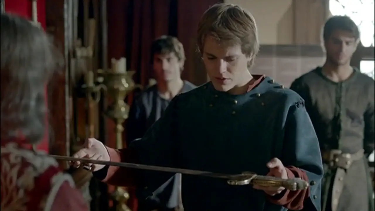 Alfonso X regala a Fernando la espada de su padre