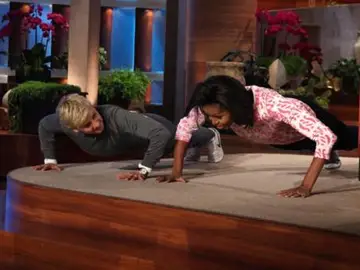 Michelle Obama visita Ellen De Generes Michelle Obama visita Ellen De Generes