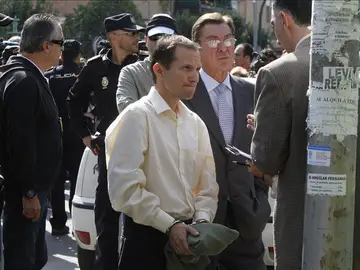 José Bretón durante la reconstrucción policial en el parque José Bretón durante la reconstrucción policial en el parque