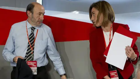 Rubalcaba y Chacón en el Congreso del PSOE Rubalcaba y Chacón en el Congreso del PSOE