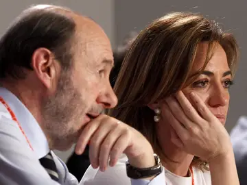 Rubalcaba y Chacón en el Congreso del PSOE Rubalcaba y Chacón en el Congreso del PSOE