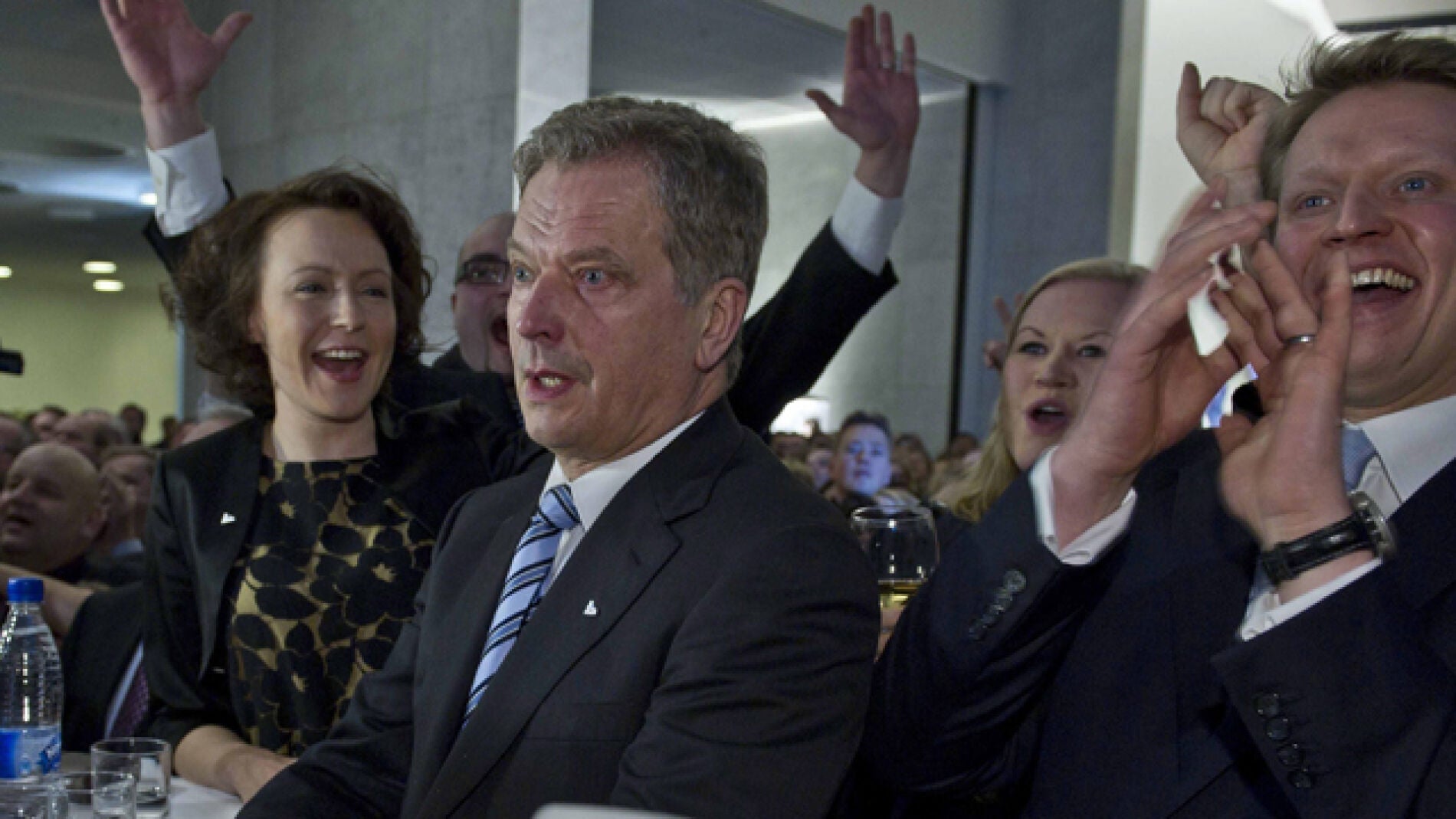 El candidato del partido conservador Kokoomus, Sauli Niinist&ouml;