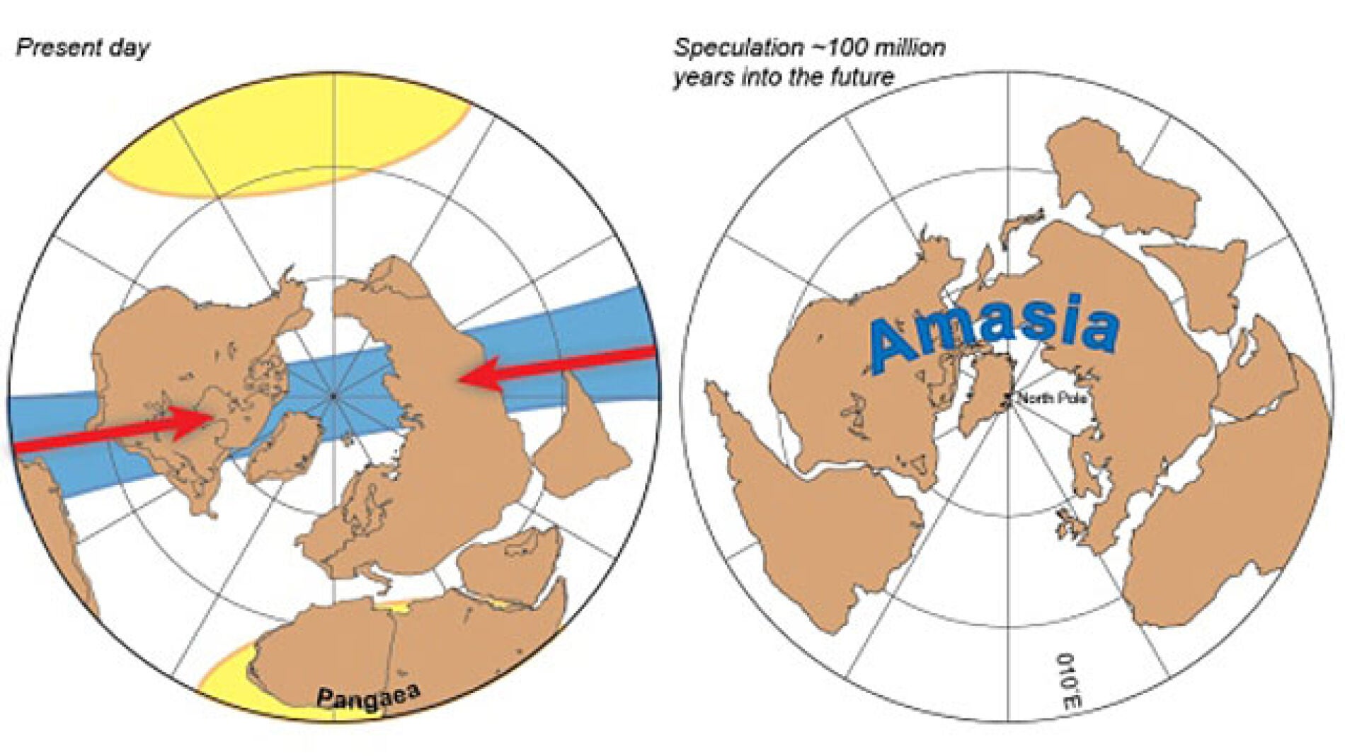 Recreaci&oacute;n del futuro continente Amasia