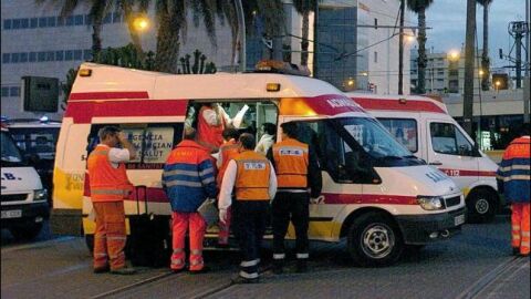 Una ambulancia a