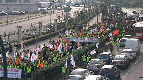 Protestas del sector naval en La Coru&ntilde;a