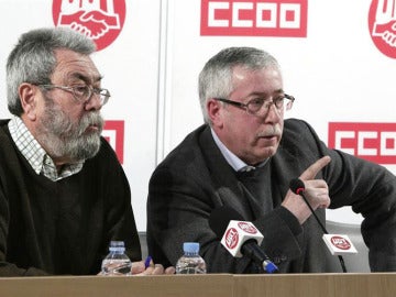 Rueda de prensa de UGT y CCOO