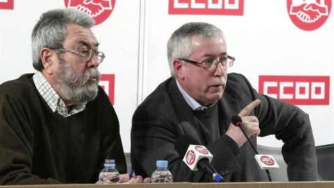 Rueda de prensa de UGT y CCOO