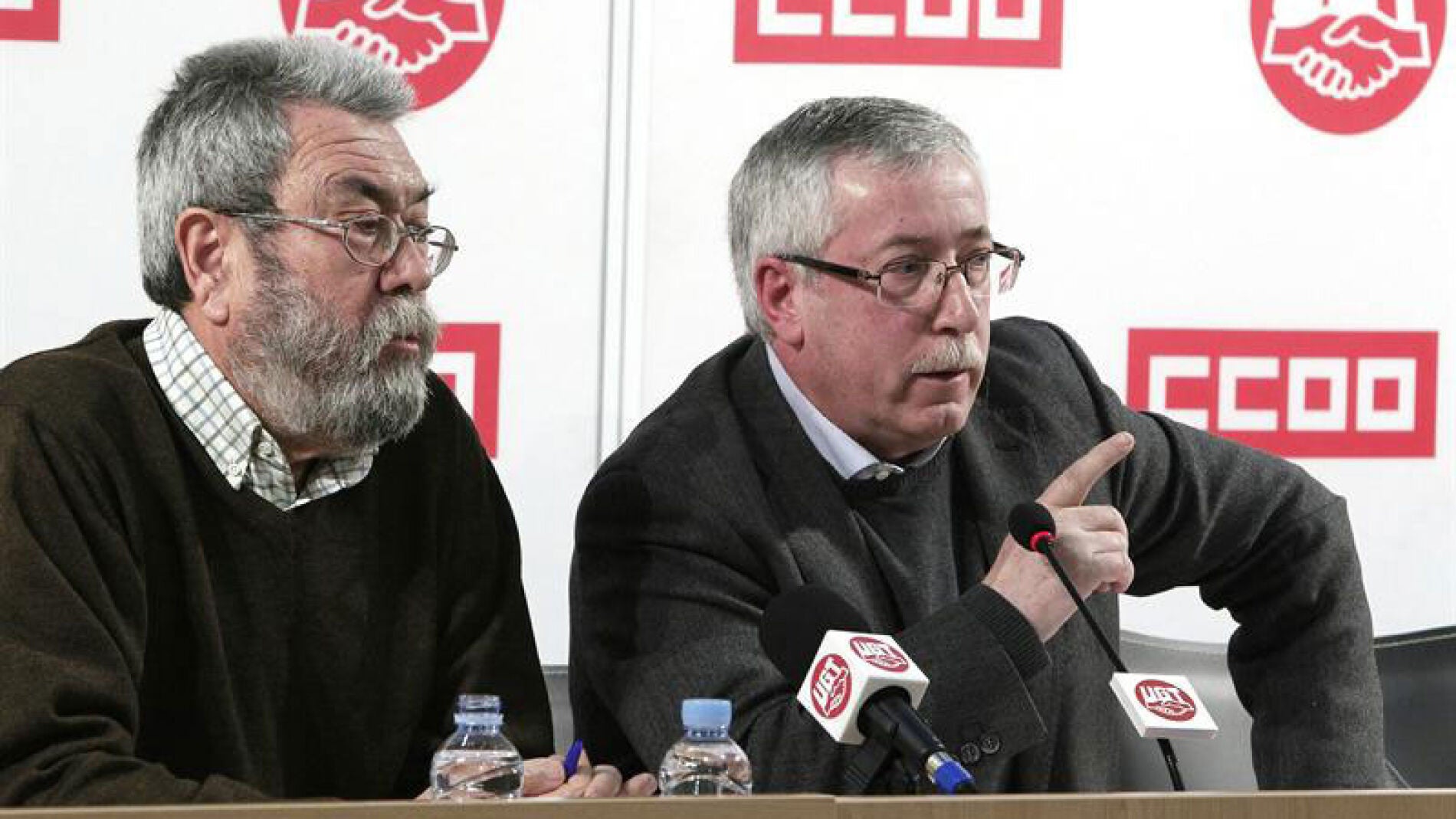 Rueda de prensa de UGT y CCOO