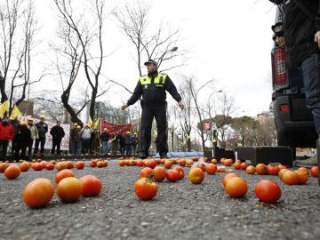  Agricultores españoles se manifiestan