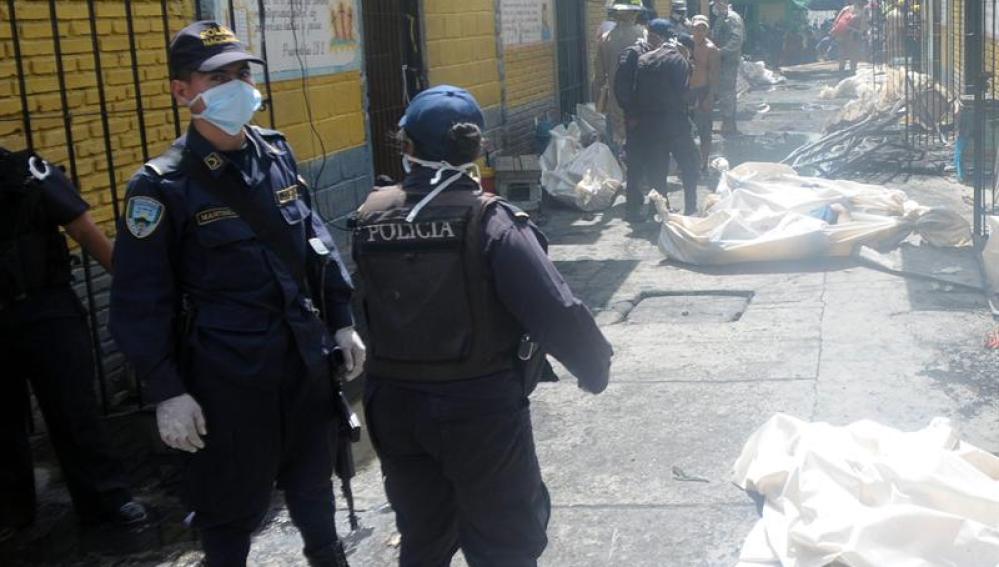 Victimas del incendio en carcel de Honduras