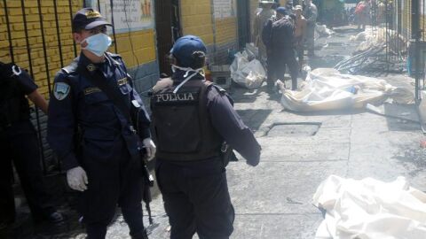 Victimas del incendio en carcel de Honduras