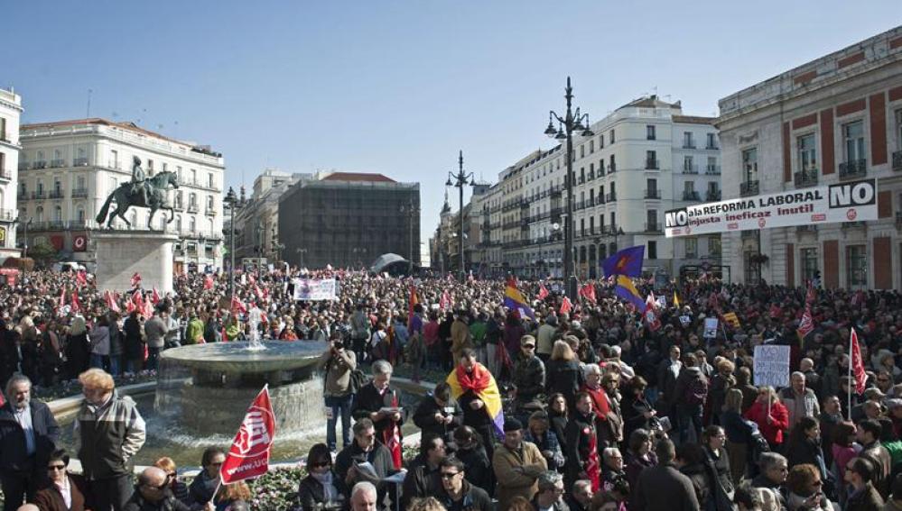 Manifestación por la reforma laboral en Madrid