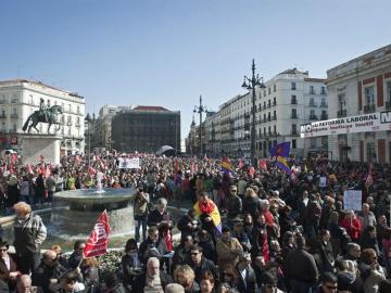 Manifestación por la reforma laboral en Madrid