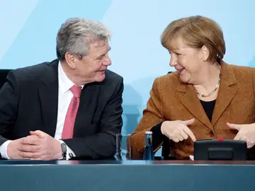 La canciller alemana, Angela Merkel, y el pastor luterano, Joachim Gauck La canciller alemana, Angela Merkel, y el pastor luterano, Joachim Gauck