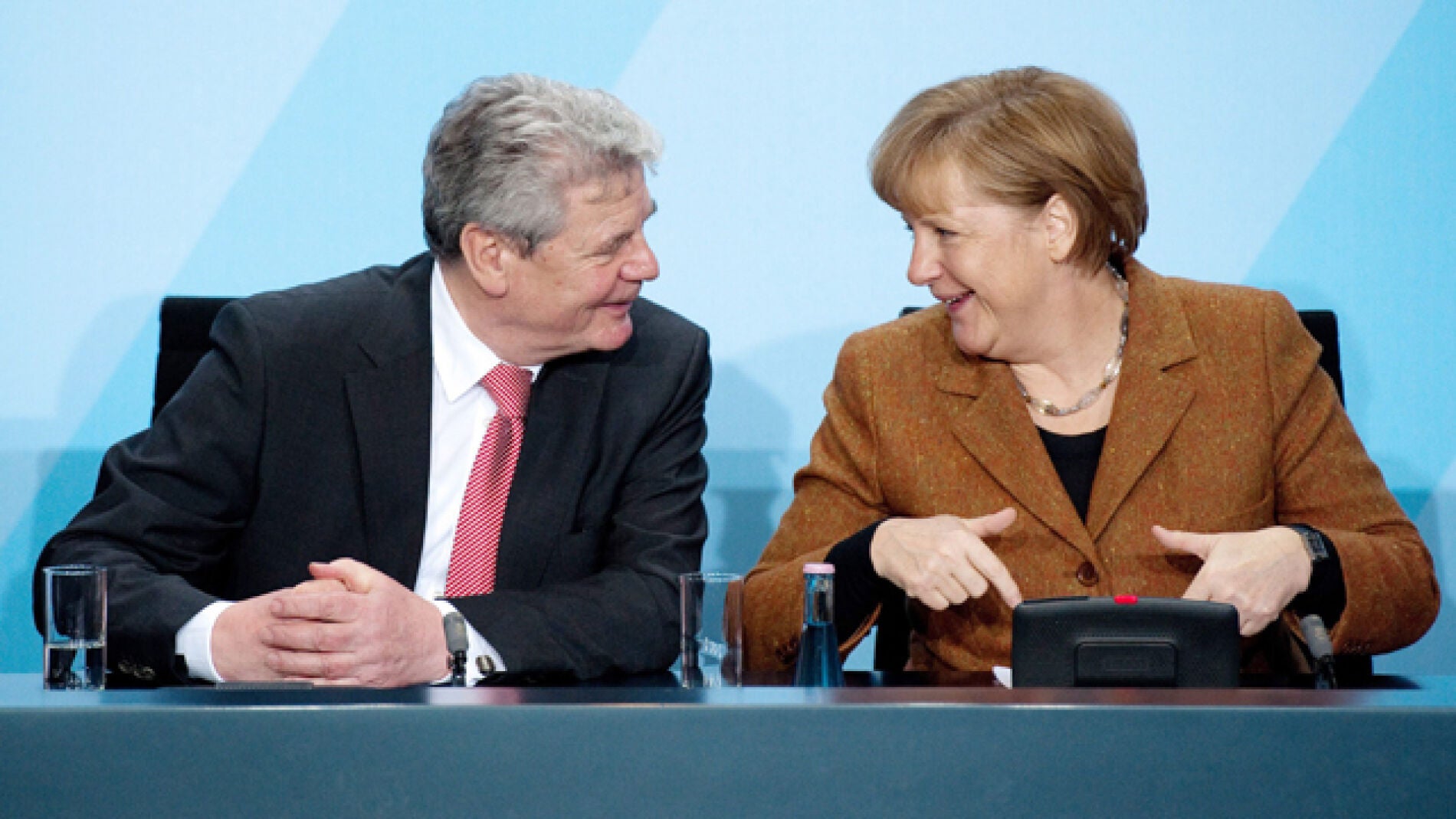 La canciller alemana, Angela Merkel, y el pastor luterano, Joachim Gauck