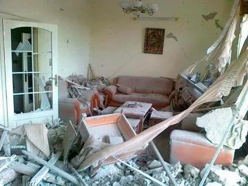 Una casa bombardeada en Siria Una casa bombardeada en Siria