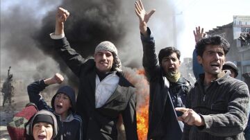 Protestas en Afganistán por la quema de un Corán