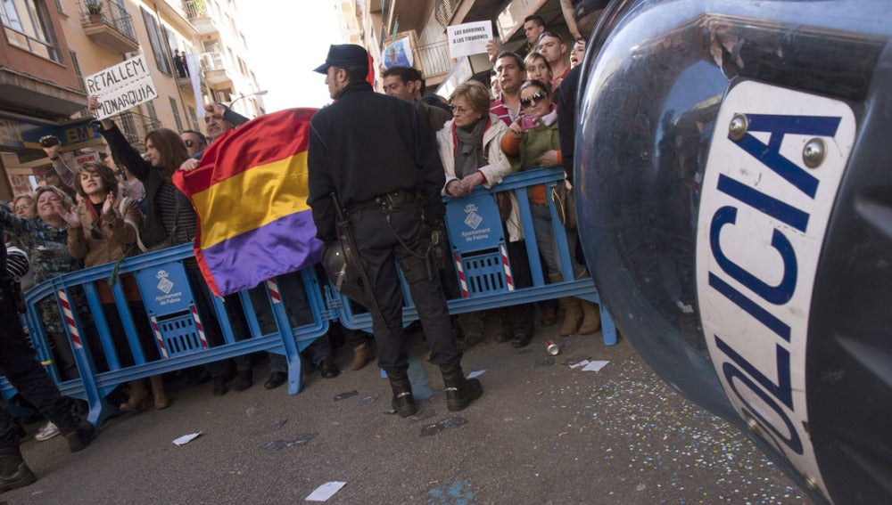 Vista de la concentración antimonárquica 