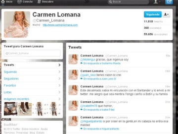 Carmen Lomana la lía en su cuenta de Twitter