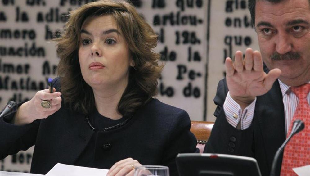 La vicepresidenta del Gobierno, Soraya Sáenz de Santamaría