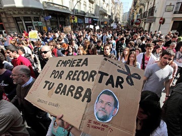 La protesta estudiantil en Valencia