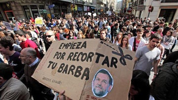 La protesta estudiantil en Valencia