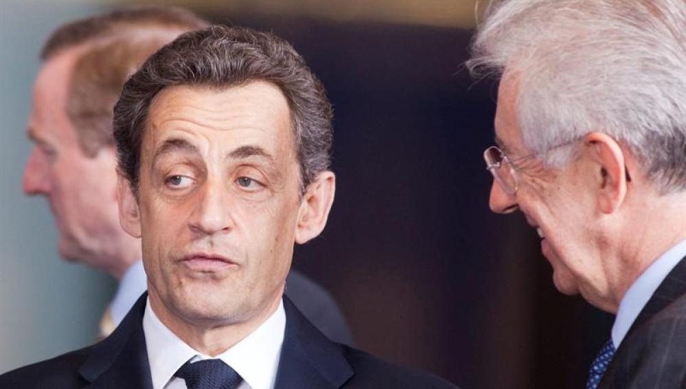 Sarkozy en la cumbre europea de jefes de estado