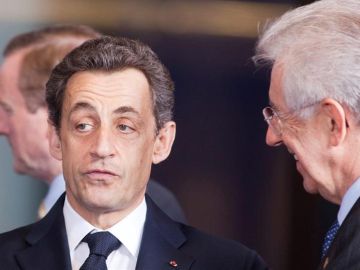 Sarkozy en la cumbre europea de jefes de estado