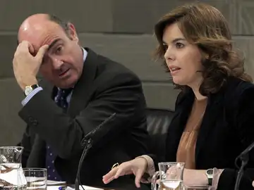 Soraya Sáenz de Santamaría y Luis de Guindos Soraya Sáenz de Santamaría y Luis de Guindos