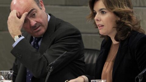 Soraya S&aacute;enz de Santamar&iacute;a y Luis de Guindos