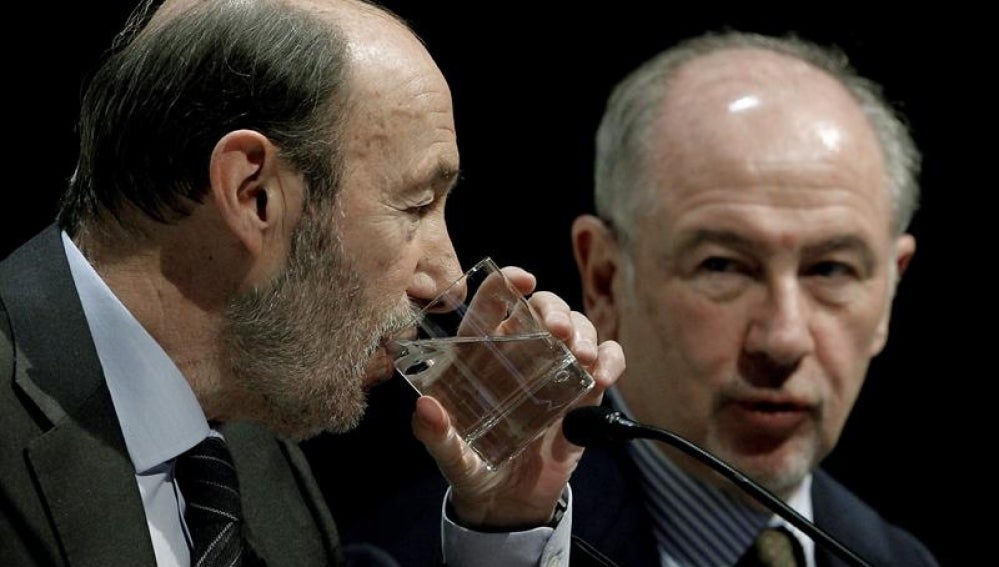 Rubalcaba, junto a Rodrigo Rato