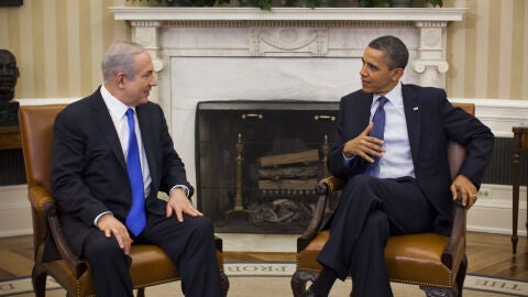 Obama en su reuni&oacute;n con Netanyahu