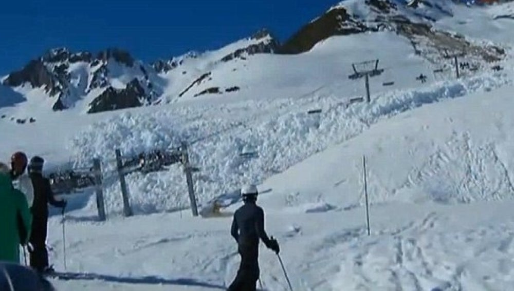 Avalancha en la estación de ski francesa St Francois-Longchamps