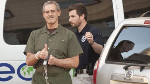 Allen Stanford a su llegada a los juzgados