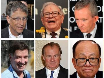 Imagen que muestra a los 10 hombres más ricos del mundo.