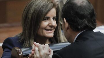 Fátima Báñez y Mariano Rajoy