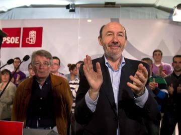 Rubalcaba en un mitin