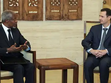 Kofi Annan y Bachar al Asad Kofi Annan y Bachar al Asad