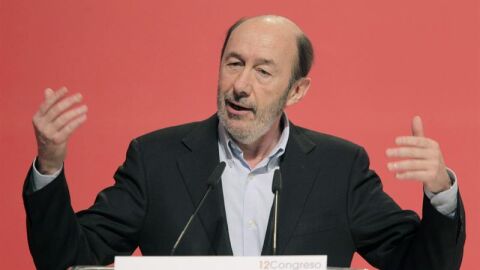 El l&iacute;der del PSOE Alfredo P&eacute;rez Rubalcaba