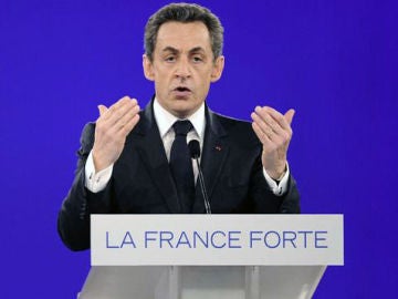 Sarkozy, durante un mitín