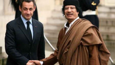 Gadafi habría financiado la campaña de Sarkozy a las presidenciales de 2007