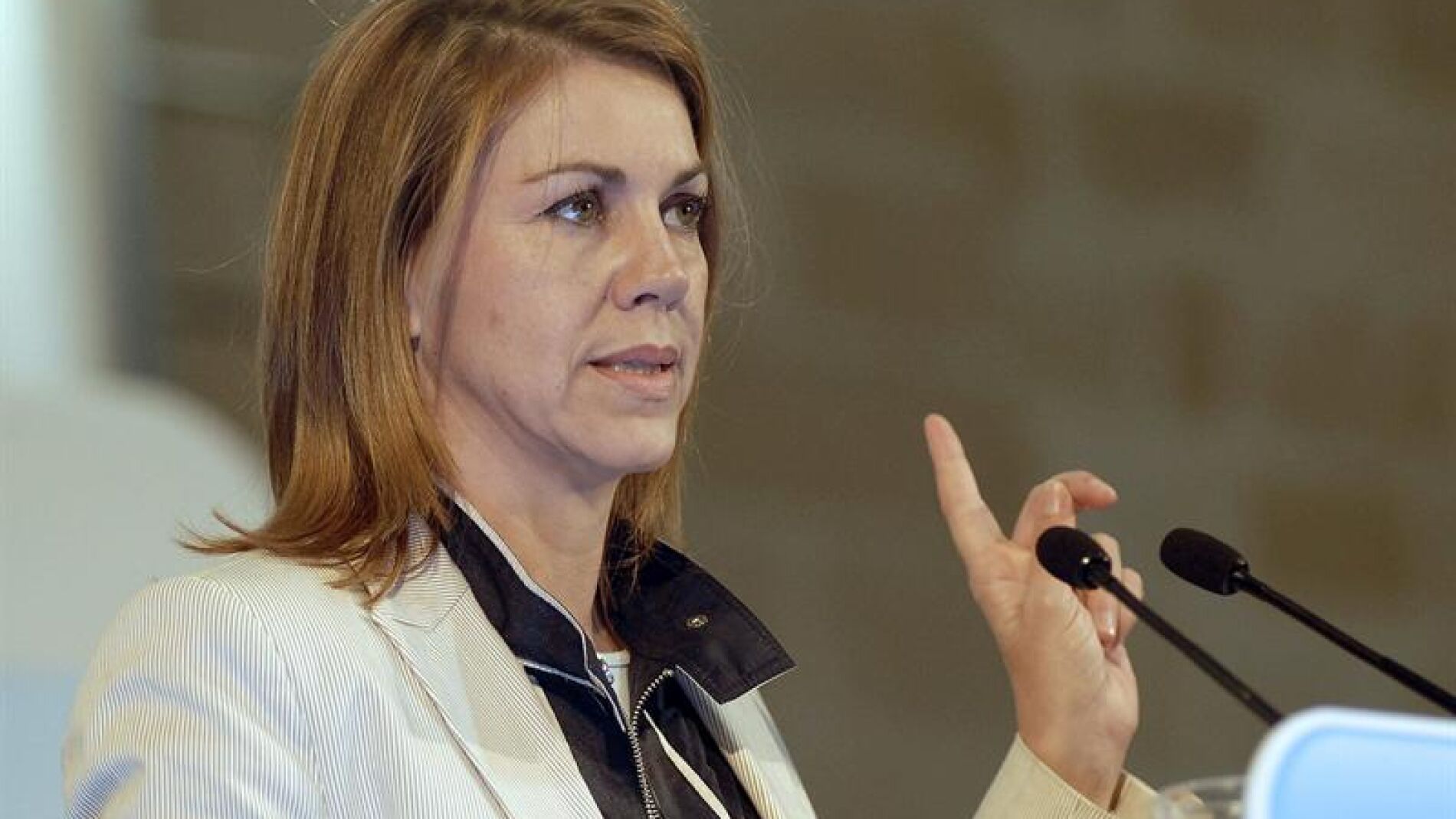 La presidenta de Castilla-La Mancha y secretaria general del Partido Popular, Mar&iacute;a Dolores de Cospedal