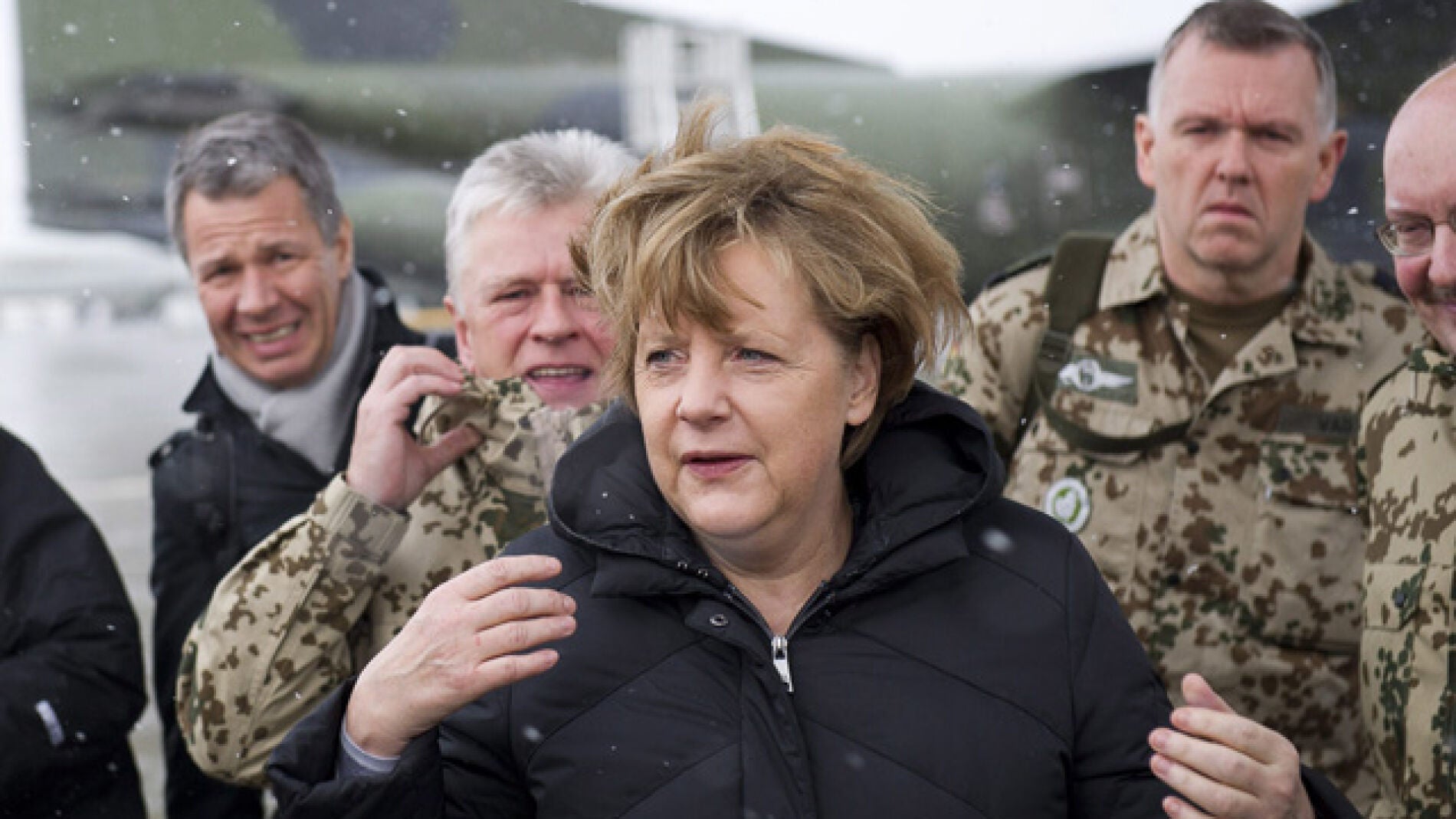Angela Merkel, en Afganist&aacute;n