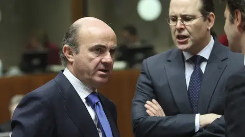 El ministro de Economía, Luis de Guindos, en Bruselas El ministro de Economía, Luis de Guindos, en Bruselas