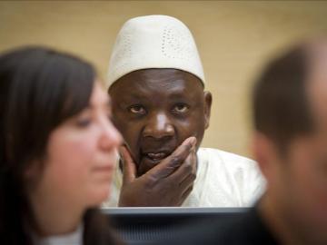 El ex líder rebelde congolés Thomas Lubanga durante su juicio en La Corte Penal Internacional